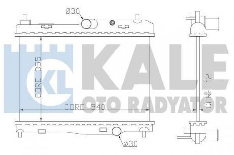 FORD Радиатор охлаждения B-Max,Fiesta VI 1.25/1.4 08- Kale-oto-radyato 356100 (фото 1)