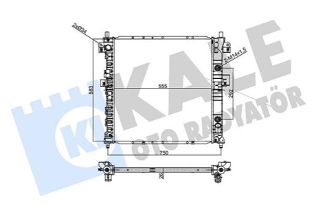 Радиатор охлаждения Ssangyong Actyon I, Kyron Radiator KALE OTO RADYATO Kale-oto-radyato 356325