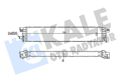 Радиатор охлаждения дополнительный Audi A4 Lt KALE OTO RADYATOR Kale-oto-radyato 356335