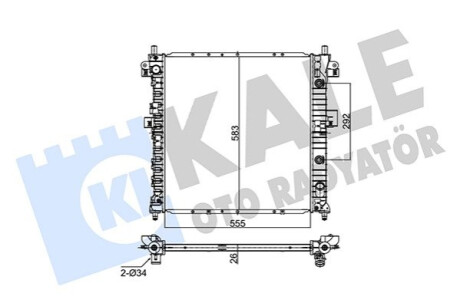 Радиатор охлаждения SsangYong Actyon Kale-oto-radyato 356405