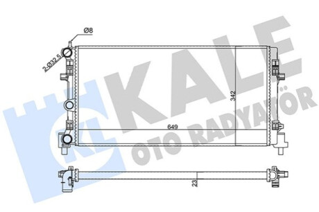 Радіатор охолодження Audi A1, Seat Ibiza IV, Ibiza IV Sportcoupe KALE OTO RADYATOR Kale-oto-radyato 356425