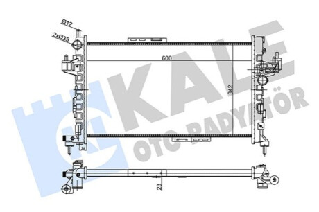 Радіатор охолодження VW Caddy III 1.6/2.0TDI 10-15 (453x655x34) (ребра завальцьовані) Kale-oto-radyato 356875