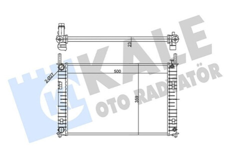 Радиатор охлаждения Ford Fiesta V, Fusion, Mazda 2 KALE OTO RADYATOR Kale-oto-radyato 356885