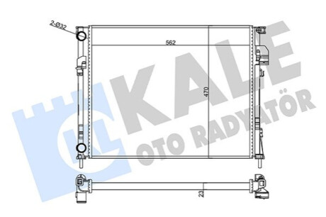 Радиатор охлаждения Renault Trafic II/Opel Vivaro/Nissan Primastar KALE Kale-oto-radyato 356890