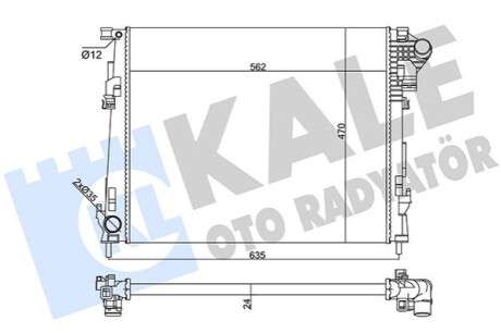 Радиатор охлаждения Renault Trafic II/Opel Vivaro/Nissan Primastar KALE Kale-oto-radyato 356895