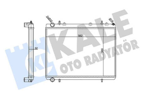 Радіатор охолодження Citroen C4/Peugeot 307/308 1.6HDi/1.8/2.0i 04- Kale-oto-radyato 356915