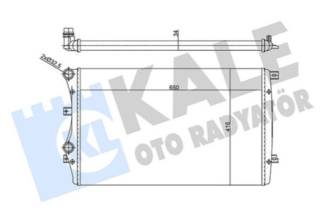 Радіатор охолодження VW Caddy III 1.9TDI BJB (+/- AC) Kale-oto-radyato 356925 (фото 1)