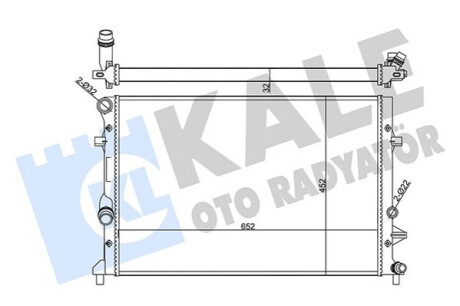 Радиатор охлаждения Skoda Octavia II/VW Golf VI, Jetta IV Kale-oto-radyato 356945 (фото 1)