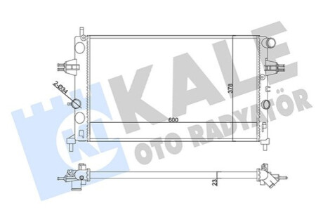 Радіатор охолодження Opel Astra G, Zafira A KALE OTO RADYATOR Kale-oto-radyato 356965