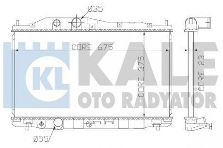 Радиатор охлаждения Honda Civic VIII Kale-oto-radyato 357200