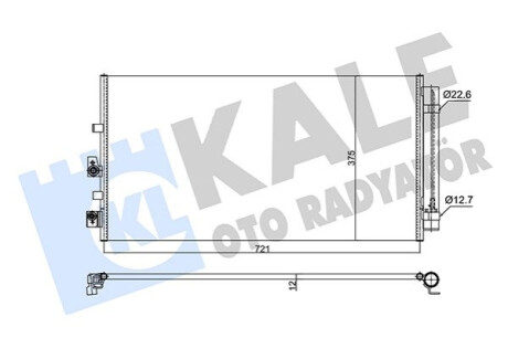 Радіатор кондиціонера Ford Focus IV KALE OTO RADYATOR Kale-oto-radyato 357280