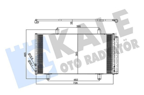 Радіатор кондиціонера (з осушувачем) Toyota Camry/Lexus ES 2.4/3.5 06-14 (більше не постачається) Kale-oto-radyato 357365