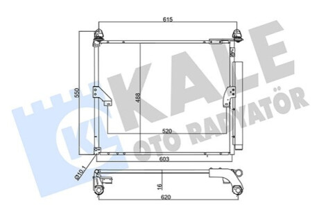 Радиатор кондиционера Toyota Land Cruiser Prado Condenser KALE OTO RADY Kale-oto-radyato 357375