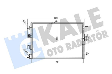 Радиатор кондиционера Ford C-MAX II, Focus III Kale-oto-radyato 357380