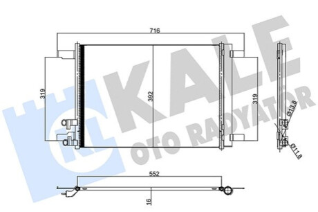 Радіатор кондиціонера Audi A1, A1 City Carver, Seat Arona, Ibiza V KALE OTO RADYATOR Kale-oto-radyato 357395