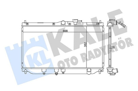 KALE HONDA Радиатор охлаждения Accord IV,V,Rover 600 1.9/2.2 90- Kale-oto-radyato 357700