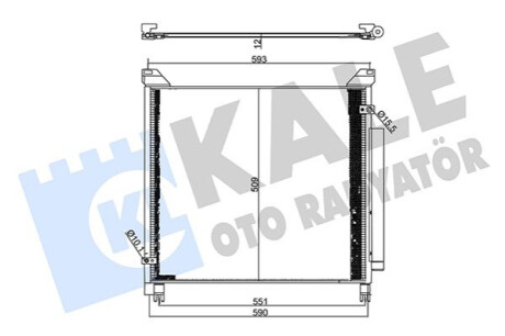 Радіатор кондиціонера Toyota Hilux VIII KALE OTO RADYATOR Kale-oto-radyato 357710