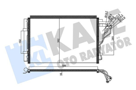 Радіатор кондиціонера Hyundai Elantra (13-)/Cerato (16-) KALE OTO RADYATOR Kale-oto-radyato 357715