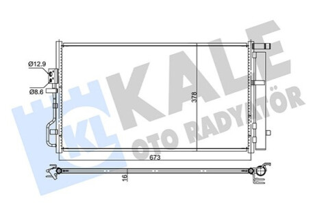 Радіатор кондиционера Hyundai Tucson, Kia Sportage IV Kale-oto-radyato 357750