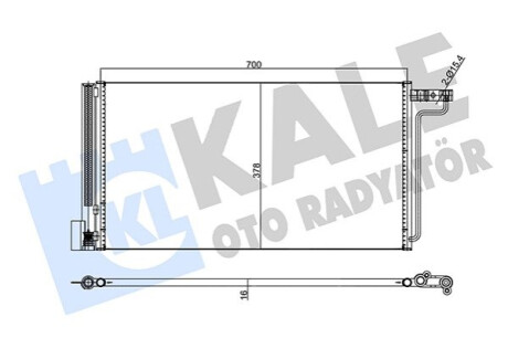 Радиатор кондиционера Ford C-Max II, Focus III, Grand C-Max KALE OTO RADYATOR Kale-oto-radyato 357755