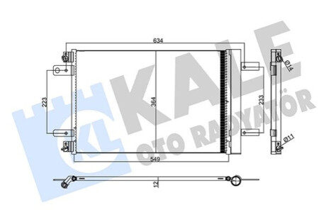 Радіатор кондиціонера Citroen Jumpy/Peugeot Expert 1.5/1.6/2.0 BlueHDi 16- Kale-oto-radyato 357945