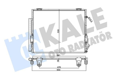 Радиатор кондиционера Toyota Tundra KALE OTO RADYATOR Kale-oto-radyato 358005