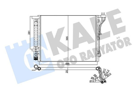 Радиатор кондиционера Kia Optima KALE OTO RADYATOR Kale-oto-radyato 358010