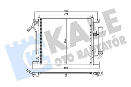 Радиатор кондиционера Nissan Juke, Pulsar KALE OTO RADYATOR Kale-oto-radyato 358070