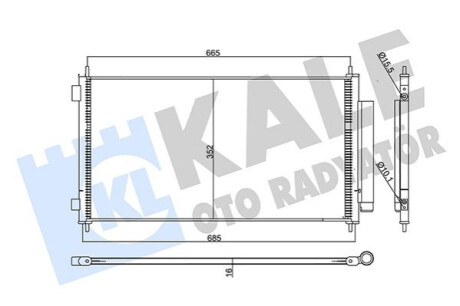 Радіатор кондиционера Honda CR-V III Kale-oto-radyato 358075