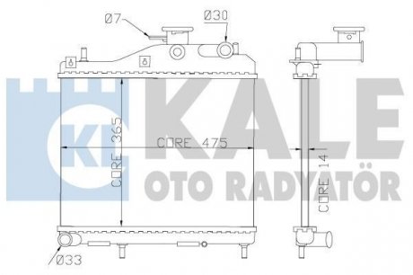 HYUNDAI Радиатор охлаждения Accent II 1.5CRDi 02- Kale-oto-radyato 358200 (фото 1)
