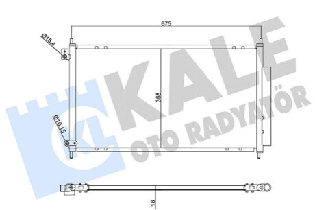 Радіатор кондиціонера Honda Accord VII (04-) KALE OTO RADYATOR Kale-oto-radyato 358210