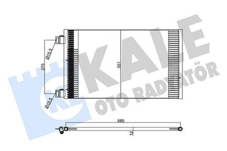 Радіатор кондиціонера Renault Kangoo 1.5dCi 08- Kale-oto-radyato 358220