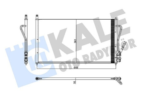 KALE FORD Радиатор кондиционера Focus 98- Kale-oto-radyato 358240