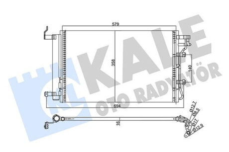 Радіатор кондиционера Kia Cerato Kale-oto-radyato 358245