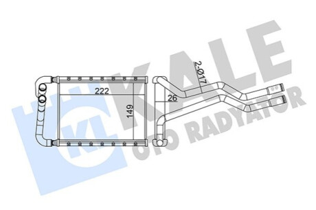 Радіатор обігрівача Hyundai Santa Fe II KALE OTO RADYATOR Kale-oto-radyato 358630