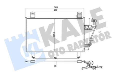 Радиатор кондиционера Mazda 2, CX3 Kale-oto-radyato 358735