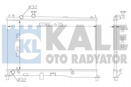 Радиатор охлаждения Mazda 6 KALE OTO RADYATOR Kale-oto-radyato 360000
