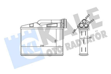 Радиатор печки BMW 5 (E39) 2.0-2.8i 97-03 (M52/M47/M51/M54/M57/M62) Kale-oto-radyato 360185