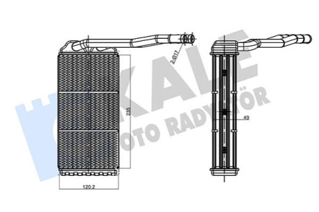 KALE LAND ROVER Радиатор отопителя салона FREELANDER I 1.8 16V 4x4 Kale-oto-radyato 360190