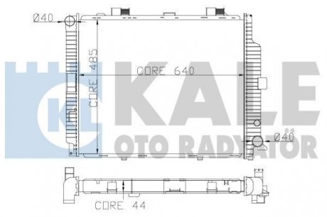 KALE DB Радиатор охлаждения W210 3.0D/TD 95- Kale-oto-radyato 361500