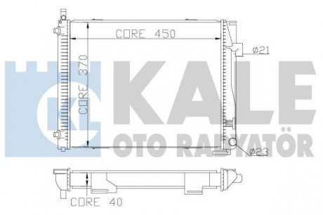KALE DB Радиатор охлаждения W124 2.8/3.6 85- Kale-oto-radyato 361900