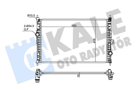 Радиатор охлаждения Citroen Berlingo, C4 Kale-oto-radyato 362345