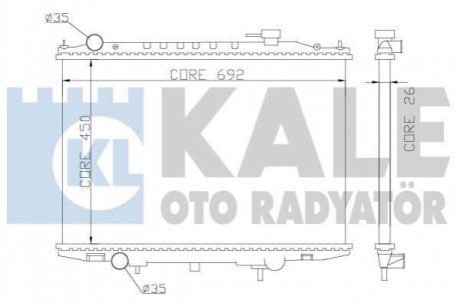 Радиатор охлаждения Nissan NP300 (08-), Pick Up (98-) 2.5D KALE OTO RADYATOR Kale-oto-radyato 362900