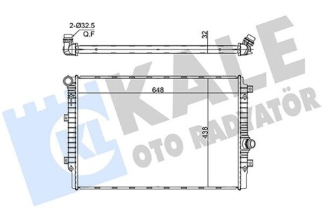 Радиатор охлаждения VW Caddy III/IV 1.6/2.0 TDI 11- (650x449x34) Kale-oto-radyato 363170