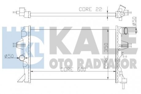 Радиатор охлаждения двигателя Kale-oto-radyato 363500