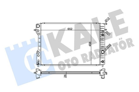 KALE OPEL Радиатор охлаждения Omega B 2.5/3.2 94- Kale-oto-radyato 363800