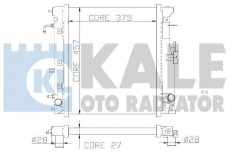 KALE SUZUKI Радиатор охлаждения Jimny 1.3 98- Kale-oto-radyato 365700