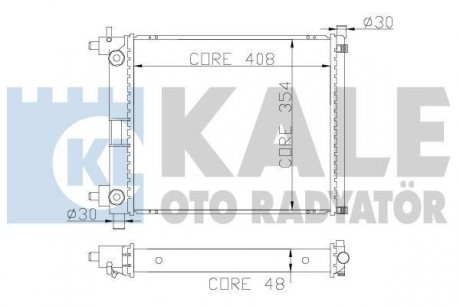 KALE TOYOTA Радиатор охлаждения Yaris 1.3/1.5 99- Kale-oto-radyato 365900