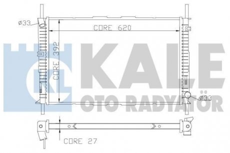 Радиатор охлаждения Ford Mondeo III Kale-oto-radyato 368700