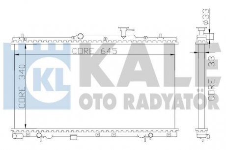 KALE HYUNDAI Радиатор охлаждения Accent II 1.3/1.5 00- Kale-oto-radyato 369000